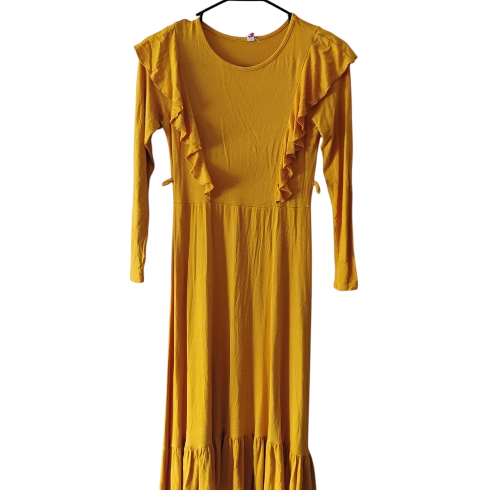 Vibrant Yellow Long Sleeve Dress